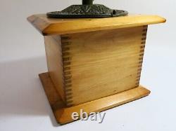 Antique Charles Parker No. 301  Wooden Box Coffee Grinder Restored