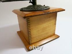 Antique Charles Parker No. 301  Wooden Box Coffee Grinder Restored