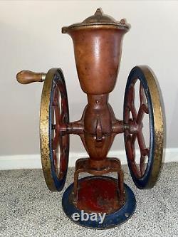 Antique Chas Parker No. 15 Cast Iron Coffee Grinder Mill Rare Model