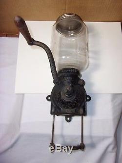 Antique Coffee Bean Grinder Brighton Premier Wall Mounted Cast Iron T