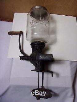 Antique Coffee Bean Grinder Brighton Premier Wall Mounted Cast Iron T