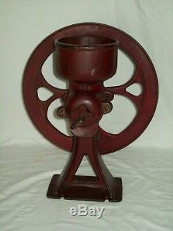 Antique Coffee Bean Grinding Mill Primitive Table Mount Hand Crank Grinder