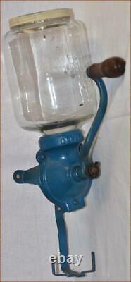 Antique Coffee Grinder Arcade #25 Glass Jar Iron U. S. A. Nice Example