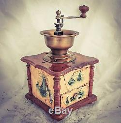 Antique Coffee Grinder CELLULOID mill Moulin a cafe Molinillo kaffeemuehle Decor