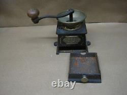 Antique Coffee Grinder Cast Iron & Brass Joseph Fimer Birmingham England