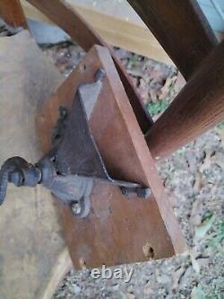 Antique Coffee Grinder Cast Iron Rare! Nice Detail Markings Unmarked Nice