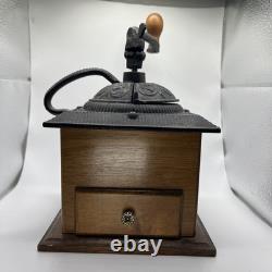 Antique Coffee Grinder Handle Handmade ART Cremation Rare Old IRON Cast Urn Ashe