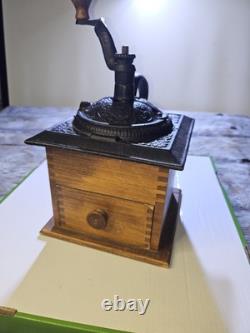 Antique Coffee Grinder Handle Handmade ART Cremation Rare Old IRON Cast Urn Ashe
