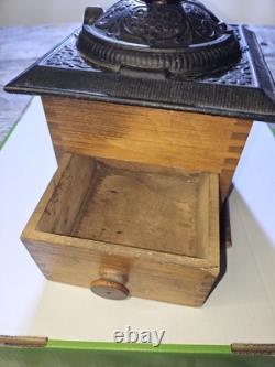Antique Coffee Grinder Handle Handmade ART Cremation Rare Old IRON Cast Urn Ashe