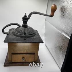 Antique Coffee Grinder Handle Handmade ART Cremation Rare Old IRON Cast Urn Ashe