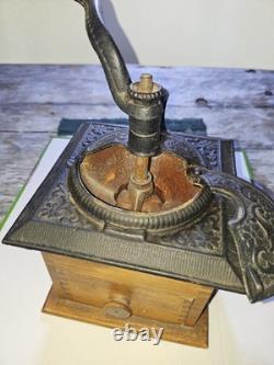 Antique Coffee Grinder Handle Handmade ART Cremation Rare Old IRON Cast Urn Ashe