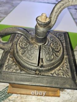 Antique Coffee Grinder Handle Handmade ART Cremation Rare Old IRON Cast Urn Ashe