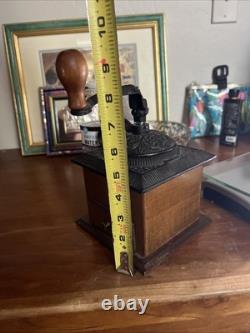 Antique Coffee Grinder Handle Handmade ART Cremation Rare Old IRON Cast Urn Ashe