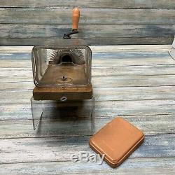 Antique Coffee Grinder JEWEL Glass ARCADE MFG CO 1890-1900 Super Rare Vtg