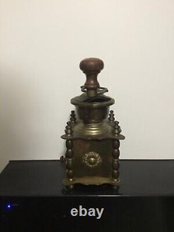 Antique Coffee Grinder Mill? Brass 1930 In excellent Condition? Vintage