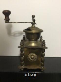 Antique Coffee Grinder Mill? Brass 1930 In excellent Condition? Vintage