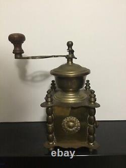 Antique Coffee Grinder Mill? Brass 1930 In excellent Condition? Vintage