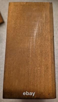 Antique Coffee Grinder Mill Dovetail Wood Cast Iron Square Drawer Primitive