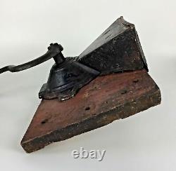 Antique Coffee Grinder Mill Wall Mount Wood Handle Primitive Kitchen Decor Gift