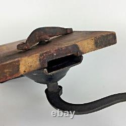 Antique Coffee Grinder Mill Wall Mount Wood Handle Primitive Kitchen Decor Gift