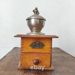 Antique Coffee Grinder Mill With Drawer WORKING CONDITION COLLECTLABLES