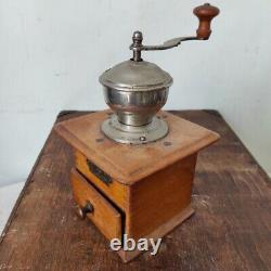 Antique Coffee Grinder Mill With Drawer WORKING CONDITION COLLECTLABLES