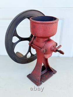 Antique Coffee Grinder No. 1-1/2 Burr Grain Mill Cast Iron