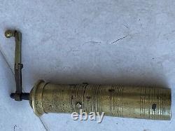 Antique Coffee Grinder Ottoman Islamic Turkish Bronze Hand-crank Mill Early 1800