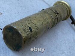 Antique Coffee Grinder Ottoman Islamic Turkish Bronze Hand-crank Mill Early 1800