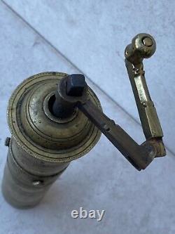 Antique Coffee Grinder Ottoman Islamic Turkish Bronze Hand-crank Mill Early 1800