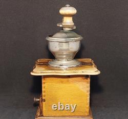 Antique Coffee Grinder Pe De Dienes 1910? -1930? Rare Inlay Working Old Germany