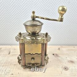 Antique Coffee Grinder Solid Brass Mill Moulin Cafe Molinillo Kaffeemuehle