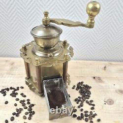 Antique Coffee Grinder Solid Brass Mill Moulin Cafe Molinillo Kaffeemuehle