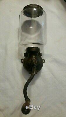 Antique Coffee Grinder Wall Mount Cast Iron Arcade Rare #2