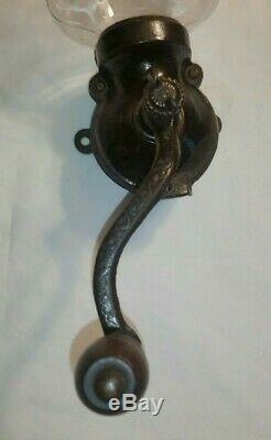 Antique Coffee Grinder Wall Mount Cast Iron Arcade Rare #2