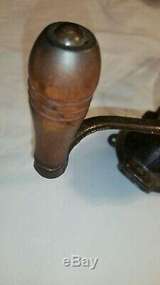 Antique Coffee Grinder Wall Mount Cast Iron Arcade Rare #2