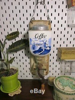 Antique Coffee Grinder Wall Mount Cast Iron H. T. Ges. Gesch. LORE Delft Germany