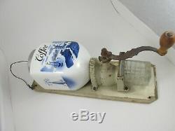 Antique Coffee Grinder Wall Mount Cast Iron H. T. Ges. Gesch. LORE Delft Germany