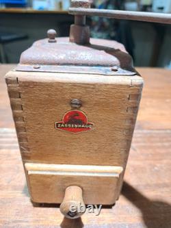 Antique Coffee Grinder Zassenhaus German 100+yrs old Exc. Condition Collectible
