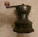 Antique Coffee Grinder by A K & Sons cast iron with original circular container