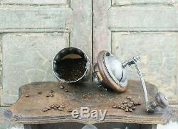 Antique Coffee Grinder round MILL Moulin Cafe Molinillo caffe Kaffeemuehle rare