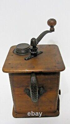 Antique Coffee Mill Grinder Sun Challenge No. 1080 One Pound Box Mill Dovetailed