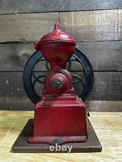 Antique Coffee Mill Spice Grinder Small Made in Spain Cast Iron 9