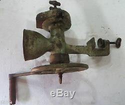 Antique Coffee Nut Spice MILL GRINDER hand crank Cast Iron philco Table mount