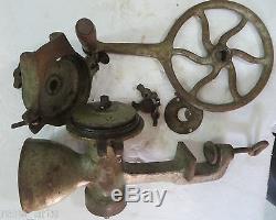 Antique Coffee Nut Spice MILL GRINDER hand crank Cast Iron philco Table mount
