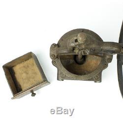 Antique Coffee grinder PEUGEOT FRERES BREVETES # A1 Cast Iron Single Wheel mill