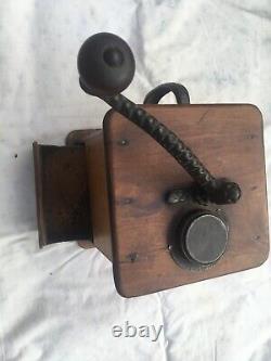 Antique Coffee grinder & mill dovetailed, cast iron crank
