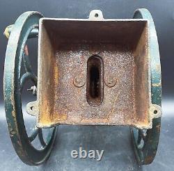 Antique Coles Mfg. Phila, 2 Wheel Small Coffee Grinder