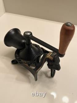 Antique Collectible Old Spong & Co Ltd Original 1900 Cast Iron Coffee Grinder