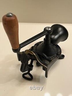 Antique Collectible Old Spong & Co Ltd Original 1900 Cast Iron Coffee Grinder